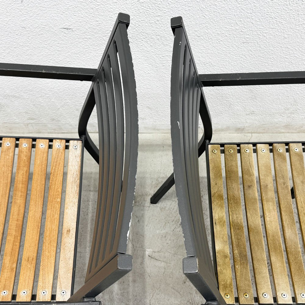 エミュー emu セーニョチェア SEGNOCHAIR ガーデンチェア アーム スタッキング イタリア ニ脚セット 〓