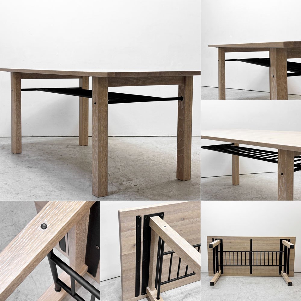 イヨベ工芸社 IYOBE フォーク FOLK ダイニングテーブル ミズナラ材 パウダーホワイト W180cm ナチュラルデザイン 定価￥356,000- ●