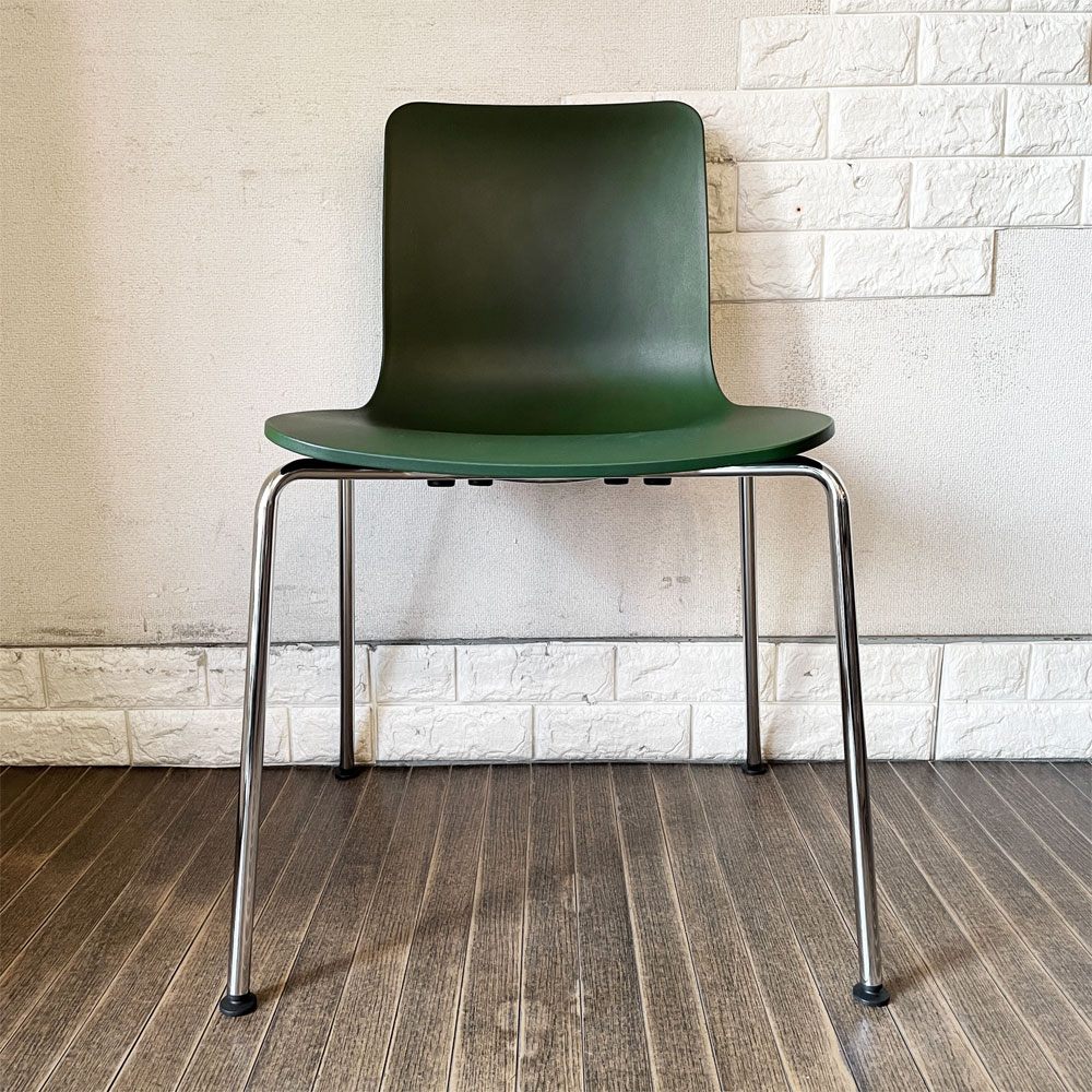 ヴィトラ vitra ハルチューブ HAL Tube サイドチェア ダイニングチェア グリーン スタッキング ジャスパー・モリソン 定価￥39,600- B ◎