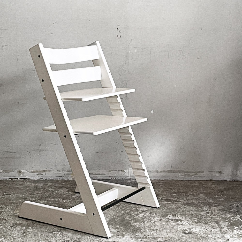 ストッケ STOKKE トリップトラップ TRIPP TRAPP ベビーチェア キッズチェア S/N6～ グライダー付き ホワイト ノルウェー 北欧家具 ■