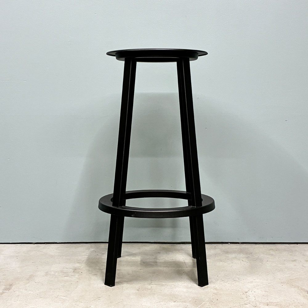 ヘイ HAY リボルバー バースツール ハイ REVOLVER BAR STOOL HIGH H76cm ブラック 回転式座面 レオン・ランズメイヤー デンマーク 定価￥56,100- ◎