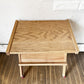 ライフファニチャー LIFE FURNITURE オークサイドテーブル BI OAK SIDE TABLE ブックラック＆キャスター付 W45.5cm 定価￥22,000- ◎