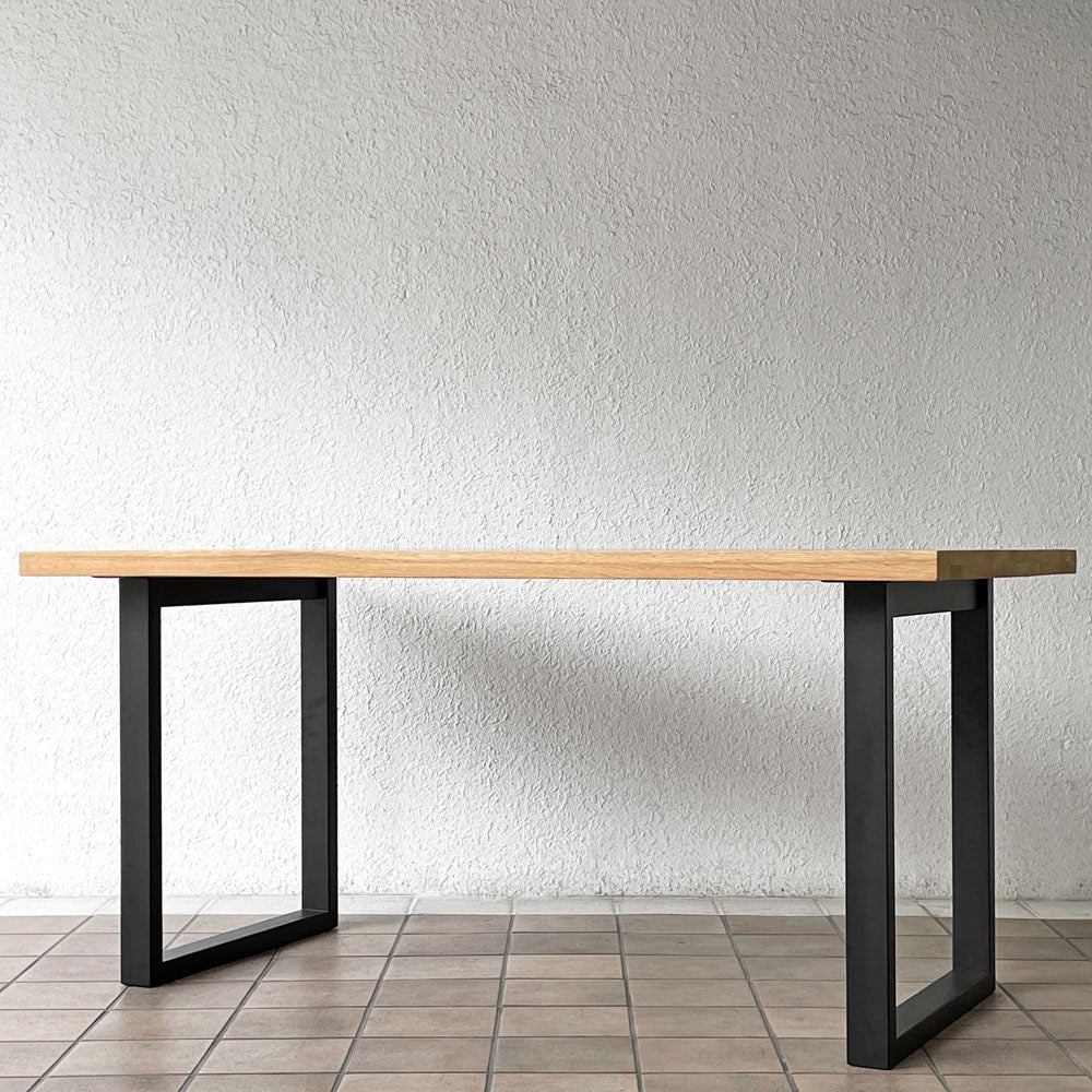関家具 ベルデⅢ ダイニングテーブル オーク材 無垢集成材 W150cm 脚間調節可能 定価57,500円 展示品 ◇