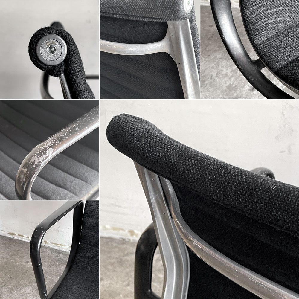 ハーマンミラー Herman Miller イームズアルミナムグループ マネジメントチェア デスクチェア アルミバフベース ファブリック 固定脚 4本脚 C&Rイームズ  ■