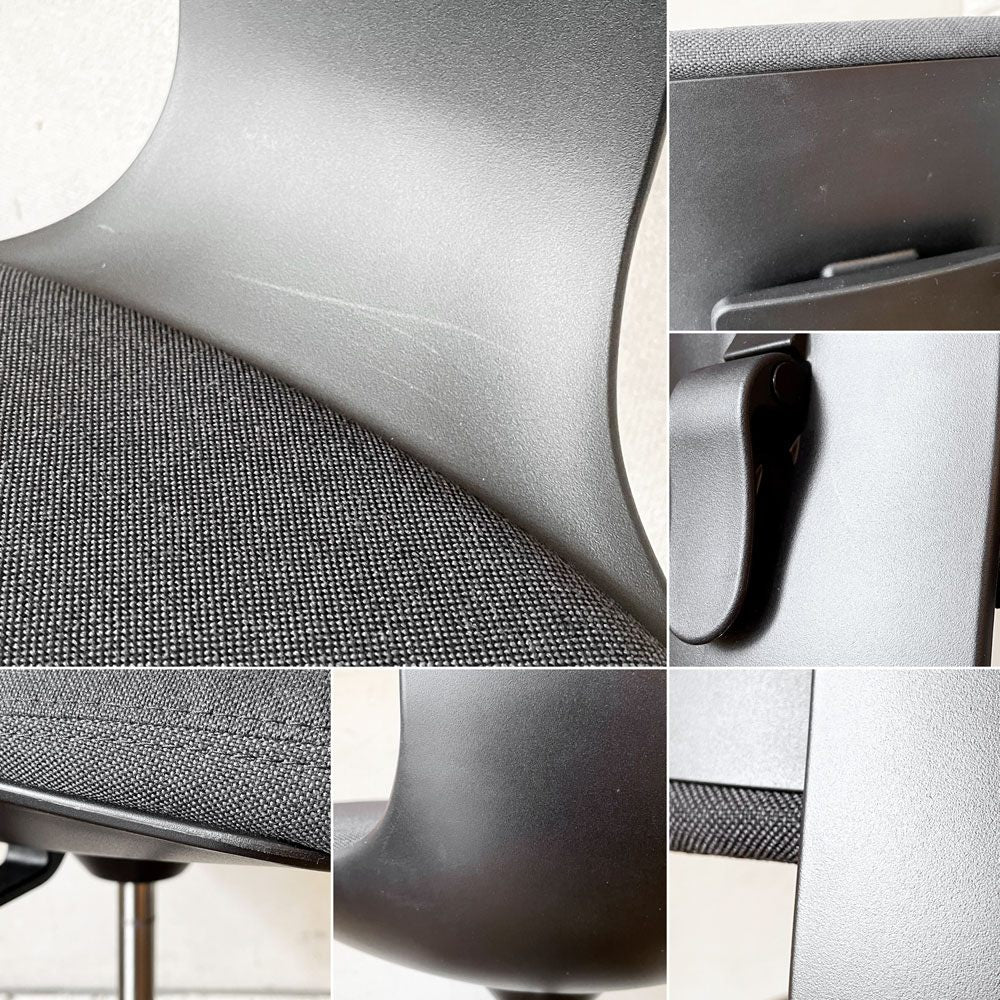 ヴィトラ vitra ルーキー Rookie デスクチェア キャスターチェア ダークグレーファブリック ×ディープブラック 高さ調整可 コンスタンチン・グルチッチ 定価￥78,100- ◎