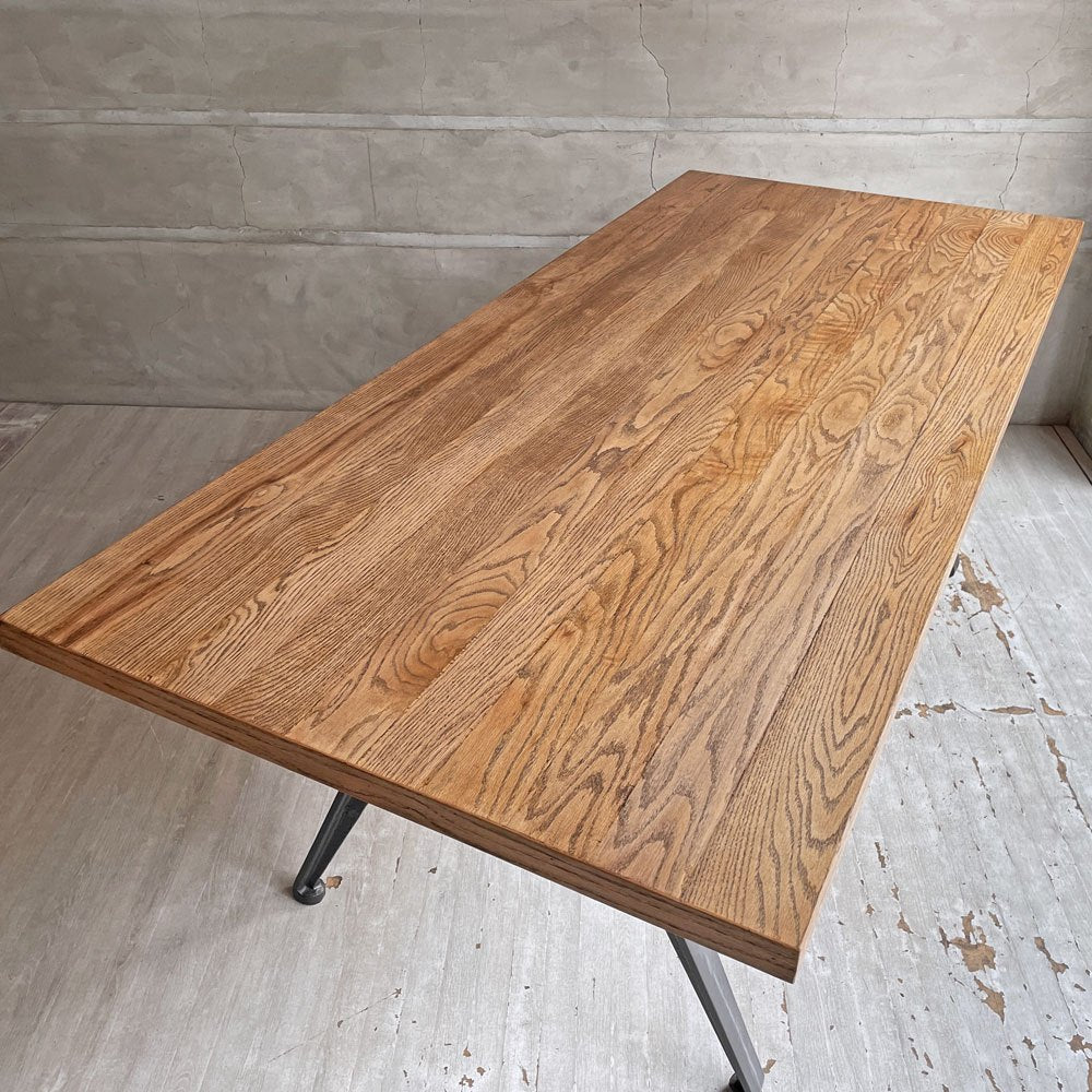 クラッシュゲート CRASH GATE ノットアンティークス Knot antiques ヨーク YORK ダイニングテーブル オーク無垢集成材 鋳鉄脚 廃番 ♪
