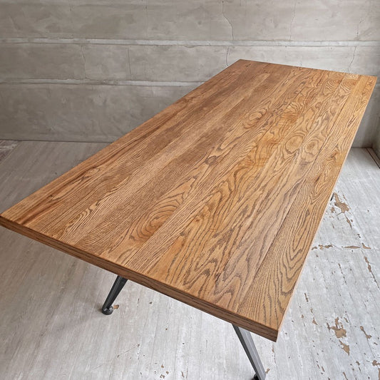 クラッシュゲート CRASH GATE ノットアンティークス Knot antiques ヨーク YORK ダイニングテーブル オーク無垢集成材 鋳鉄脚 廃番 ♪