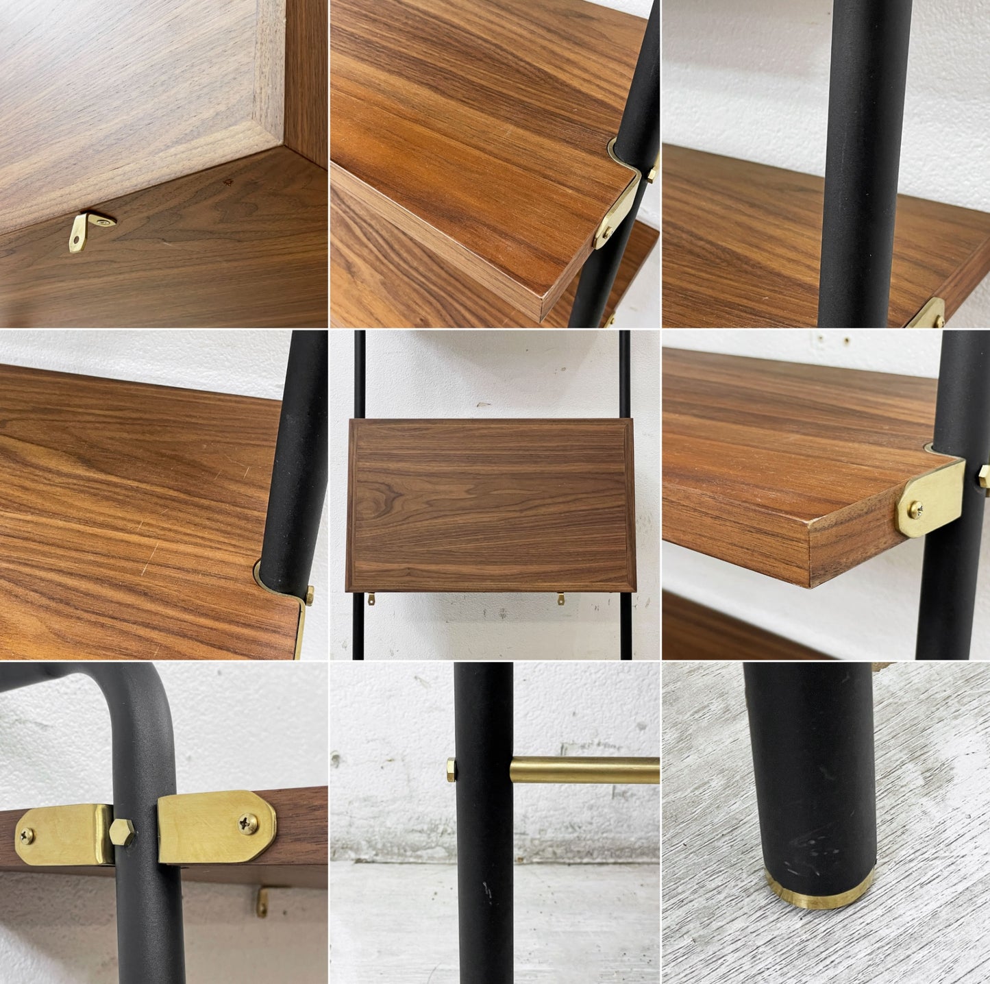 ステラワークス Stellar Works バレット ハイファイ コンソール Valet Hi-Fi Console オープンシェルフ ラダーシェルフ 4段 立て掛け式 W64.5cm 本棚 飾り棚 ●