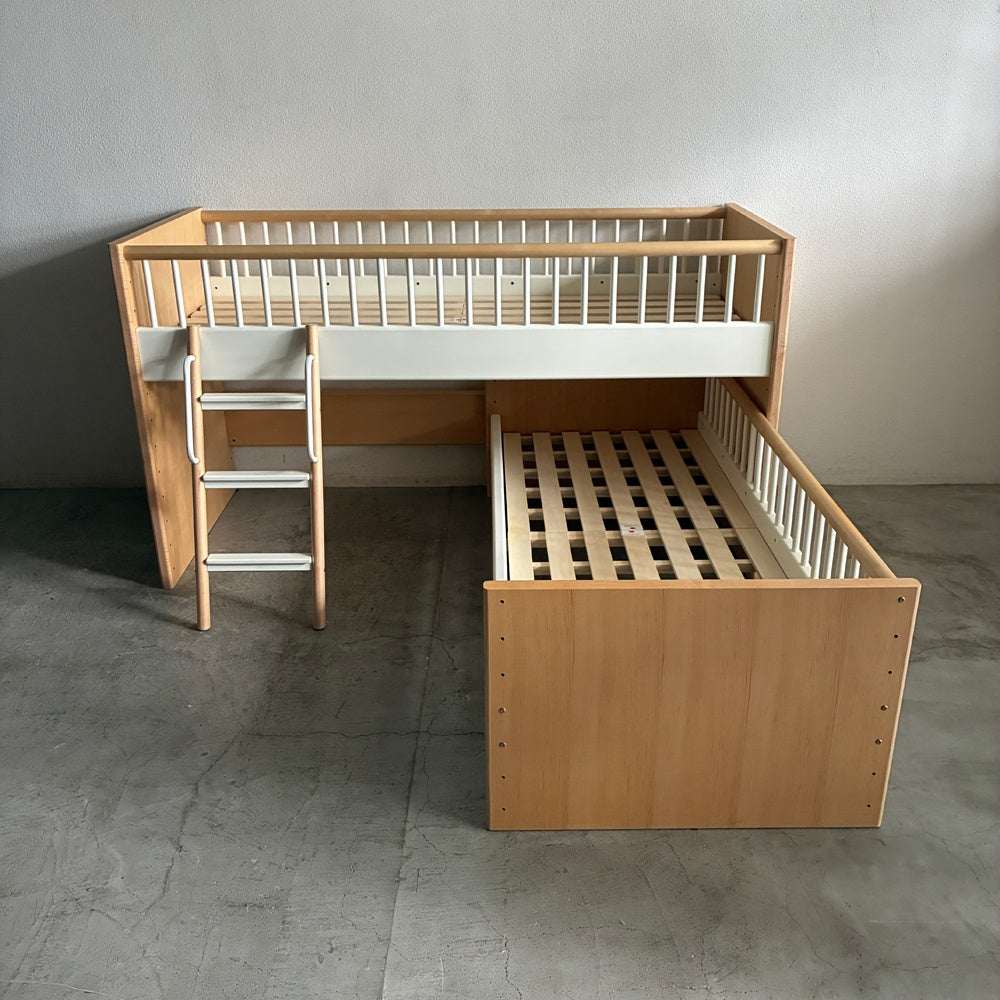 アクタス キッズ ACTUS Kids 現行品 テンポ TEMPO ベッド + ハイベッド 別売マットレス×2枚 付属 参考価格合計￥414,700の品 寝具 〓