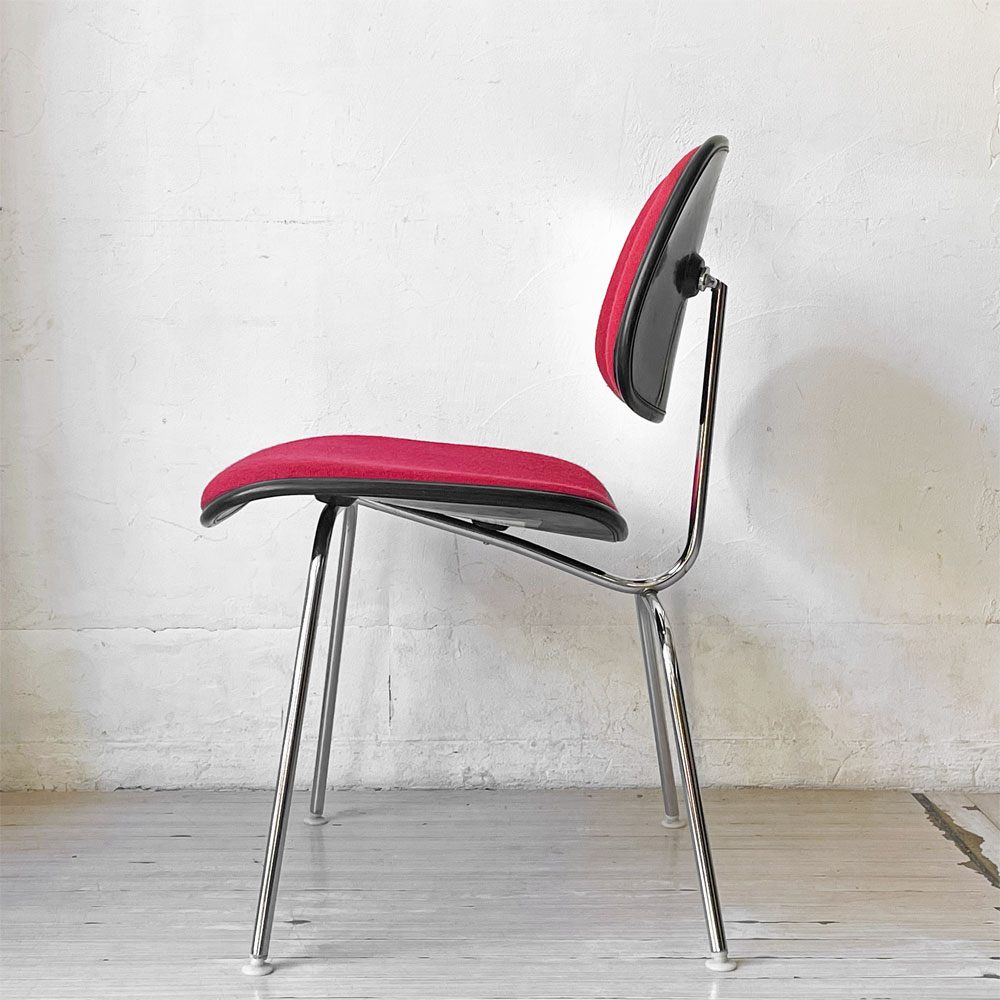 ハーマンミラー Herman Miller ツーピースプラスチックチェア Two Piece Plastic Chair DCM レッド ファブリック ビンテージ ミッドセンチュリー イームズ ★