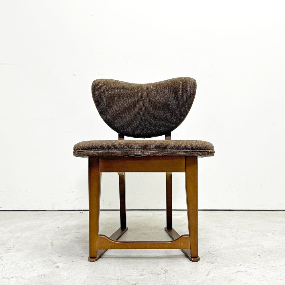 北欧スタイル Scandinavian Style ローチェア 低座椅子 ファブリック ブラウン 畳摺り仕様 和モダン ミッドセンチュリースタイル ●