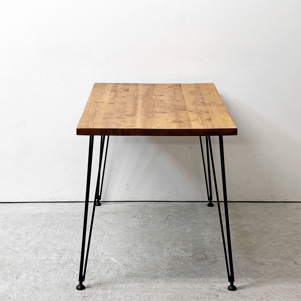 ロウヤ LOWYA ニューピットキン New Pitkin ダイニングテーブル パイン無垢材 インダストリアル W120cm ●