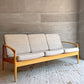 宮崎椅子製作所 ペーパーナイフソファ Paper Knife Sofa 3P 3人掛け W168cm ブナ無垢材 ファブリック Bランク ベージュ カイ・クリスチャンセン 定価：￥379,280- ♪