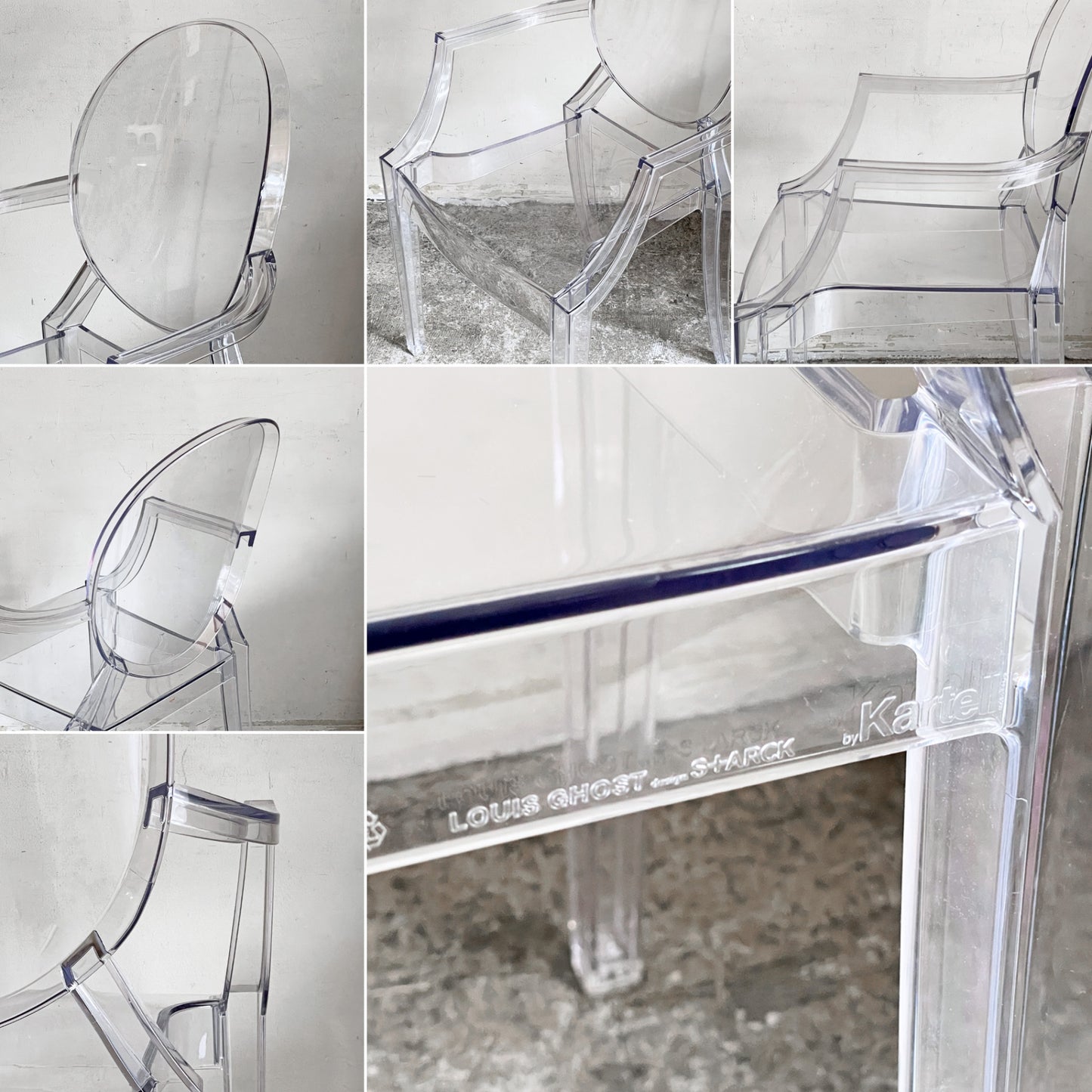 カルテル Kartell ルイゴースト LouisGhost アームチェア クリスタル スタッキング フィリップ・スタルク Philippe Starck イタリア A ■