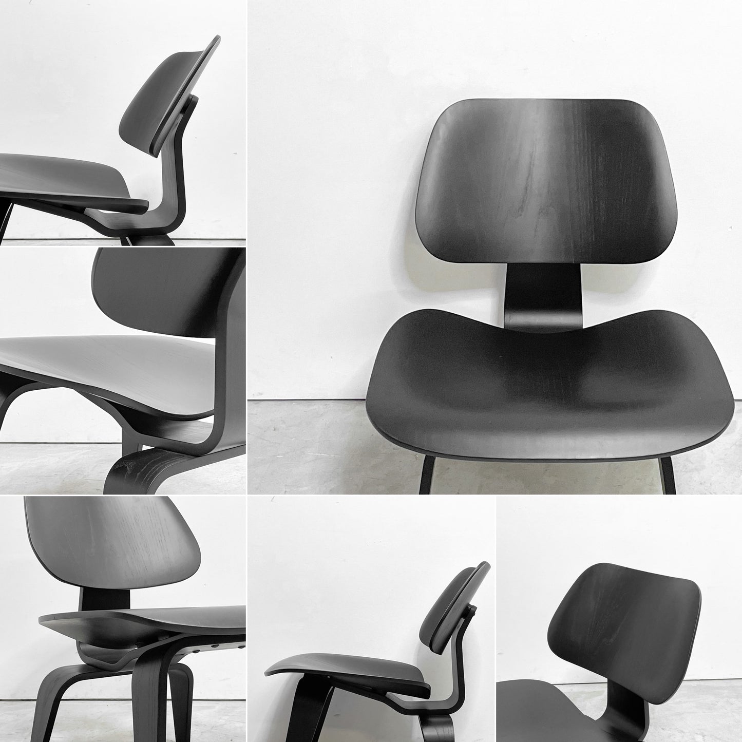 ハーマンミラー Herman Miller イームズ プライウッドチェア LCW エボニー ウッドレッグ C&R イームズ ミッドセンチュリー ●