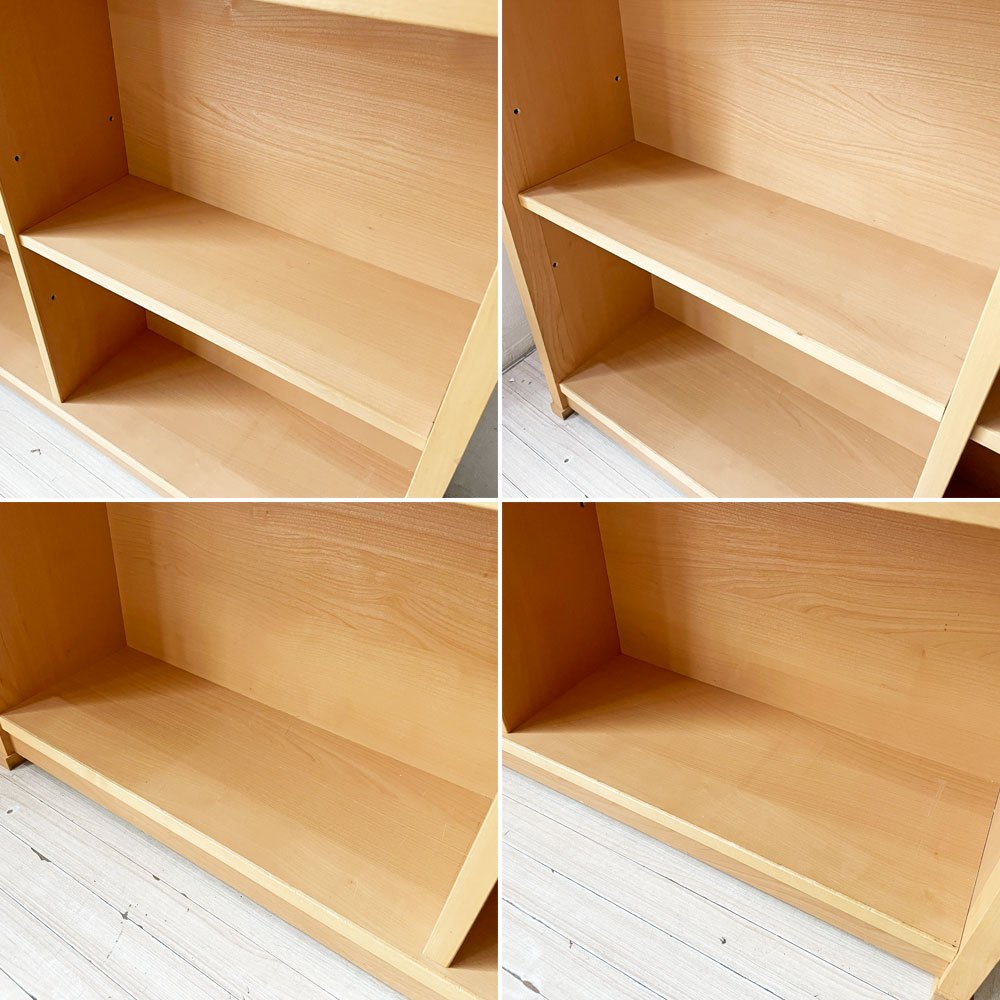 アクタス ACTUS アクタスキッズ エコール ECOLE オープンシェルフ ブックシェルフ W110cm アルダー材 ナチュラル 廃盤 ★