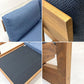 マスターウォール MASTERWAL コモンルーツ COMMON ROOTS ブリッジソファ BRIDGE SOFA 2シーター 160 ファブリックシート ブルーベリー ウォールナット無垢集成材 ●
