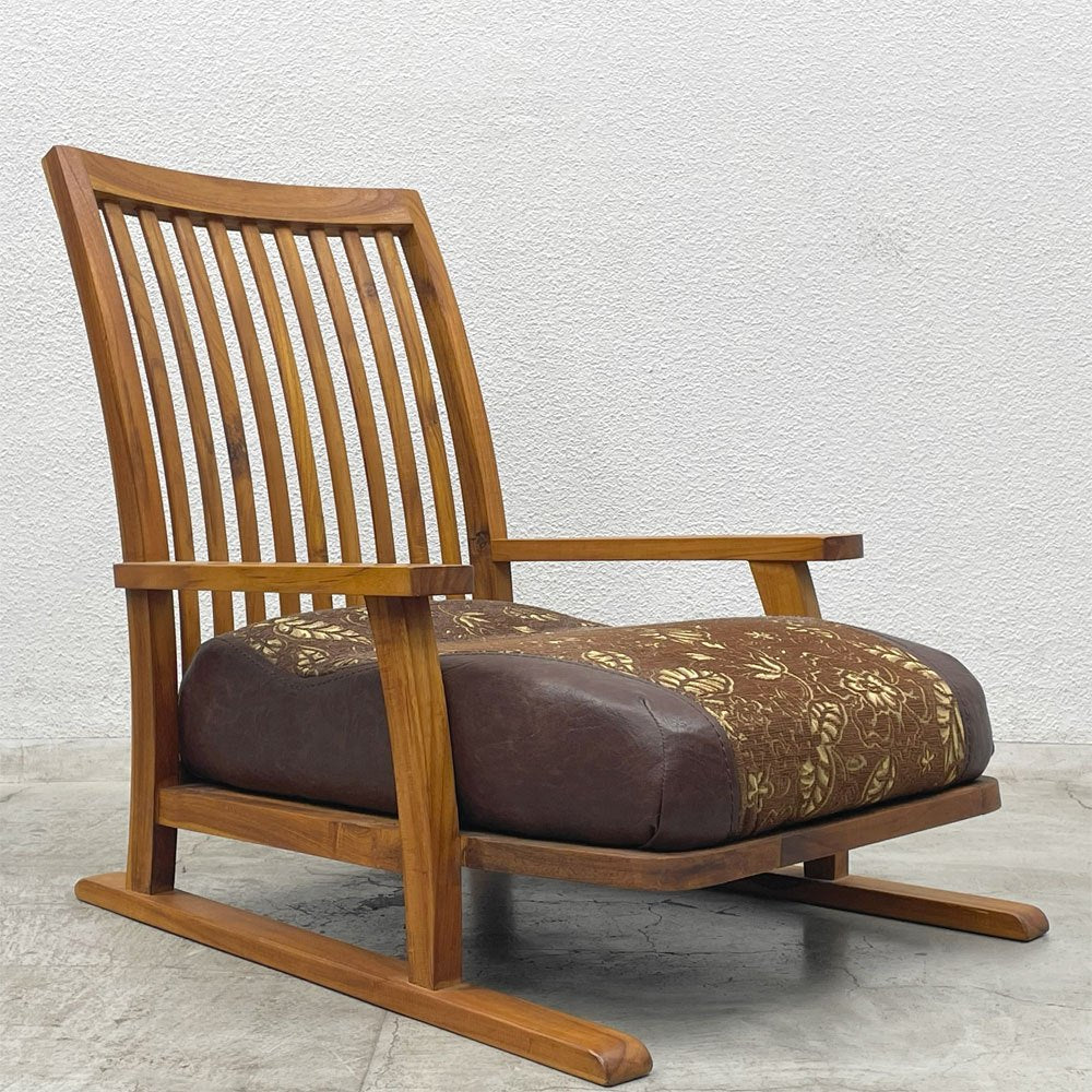 BC工房 畳椅子 低座椅子 ラウンジチェア チーク無垢材 ファブリック 国産クラフト家具 〓