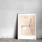 ヴィトラ Vitra ドローイングポスター シェーズトゥボワ Chaise Tout Bois ジャン・プルーヴェ Jean Prouve W50 × H70(スクリーンサイズ) 額装 非売品 ■