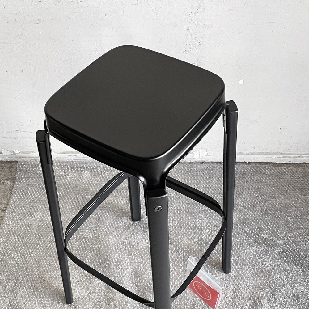 マジス MAGIS スティールウッドスツール Steelwood Stool ビーチ材 スチール ブラック イタリア ロナン＆エルワン・ブルレック 定価¥93,500 組立検品済 未使用展示品 ■