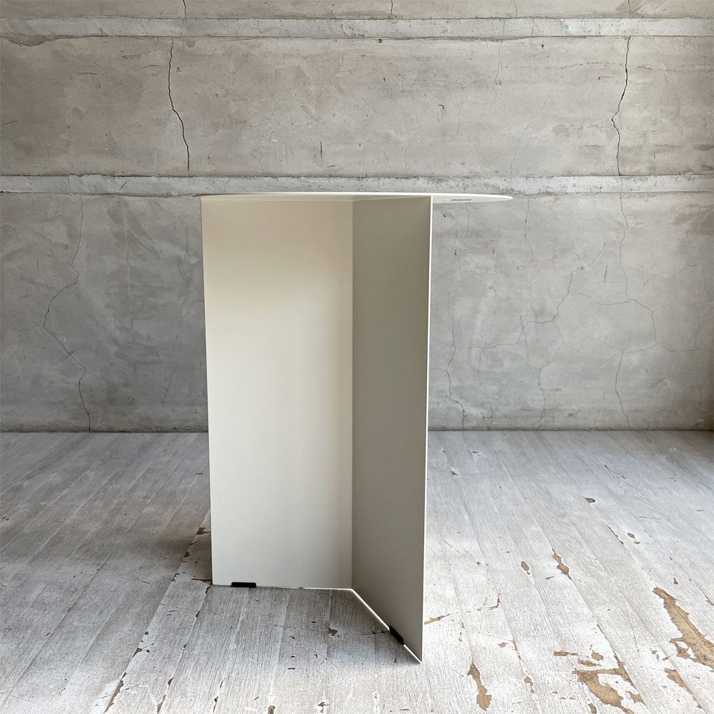 ヘイ HAY スリットテーブルハイ SLIT TABLE HIGH ホワイト スチール サイドテーブル コーヒーテーブル ラウンド Φ35cm モダン デンマーク 北欧家具 ♪