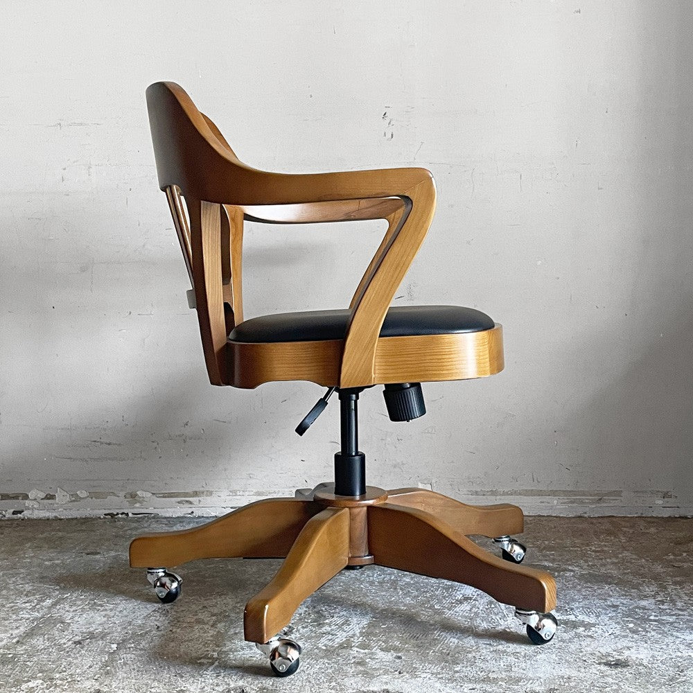 アクメファニチャー ACME Furniture ショーウォーカー SHAW-WALKER デスクチェア アームチェア アッシュ材 PVCレザー キャスター 昇降 リクライニング USビンテージスタイル ■