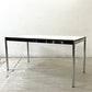 USMモジュラーファニチャー USM Haller USMハラーテーブル ワーキングデスク ダイニングテーブル W150×D75×H74cm アジャスター パールグレーラミネート(ホワイト) 高さ調整機能付 A ●