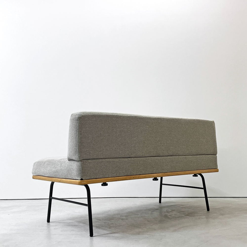 ウニコ unico ファニート ベンチ FUNEAT bench 鉄脚 オーク材 × スチールレッグ カバーリング W125cm カフェスタイル ●