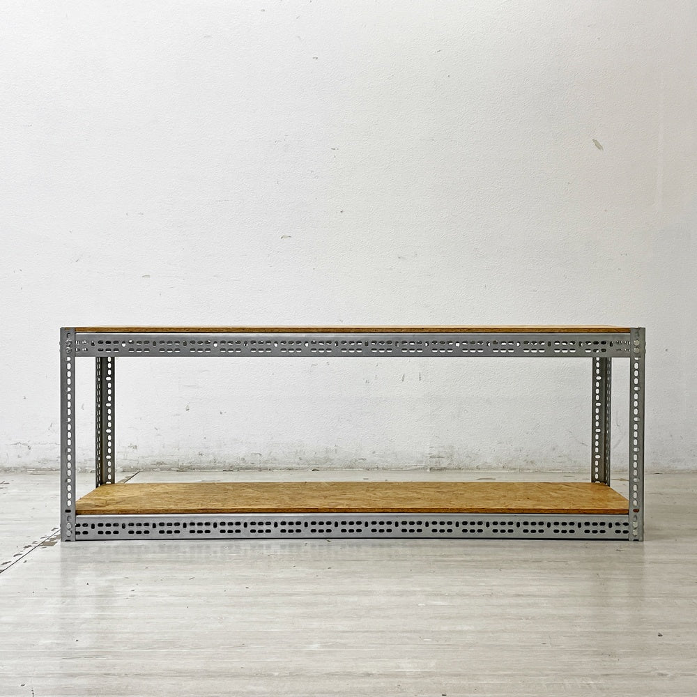 リオン LYON アングルシェルフ SLOTTED ANGLE SHELF 2段 AVボード インダストリアルデザイン P.F.S取扱い ●
