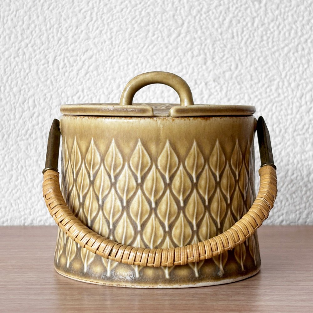 クロニーデン KRONJYDEN レリーフ Relief シュガーポット Sugar pot 蓋物 ケース イェンス・クイストゴー 北欧 ビンテージ 希少 ◇