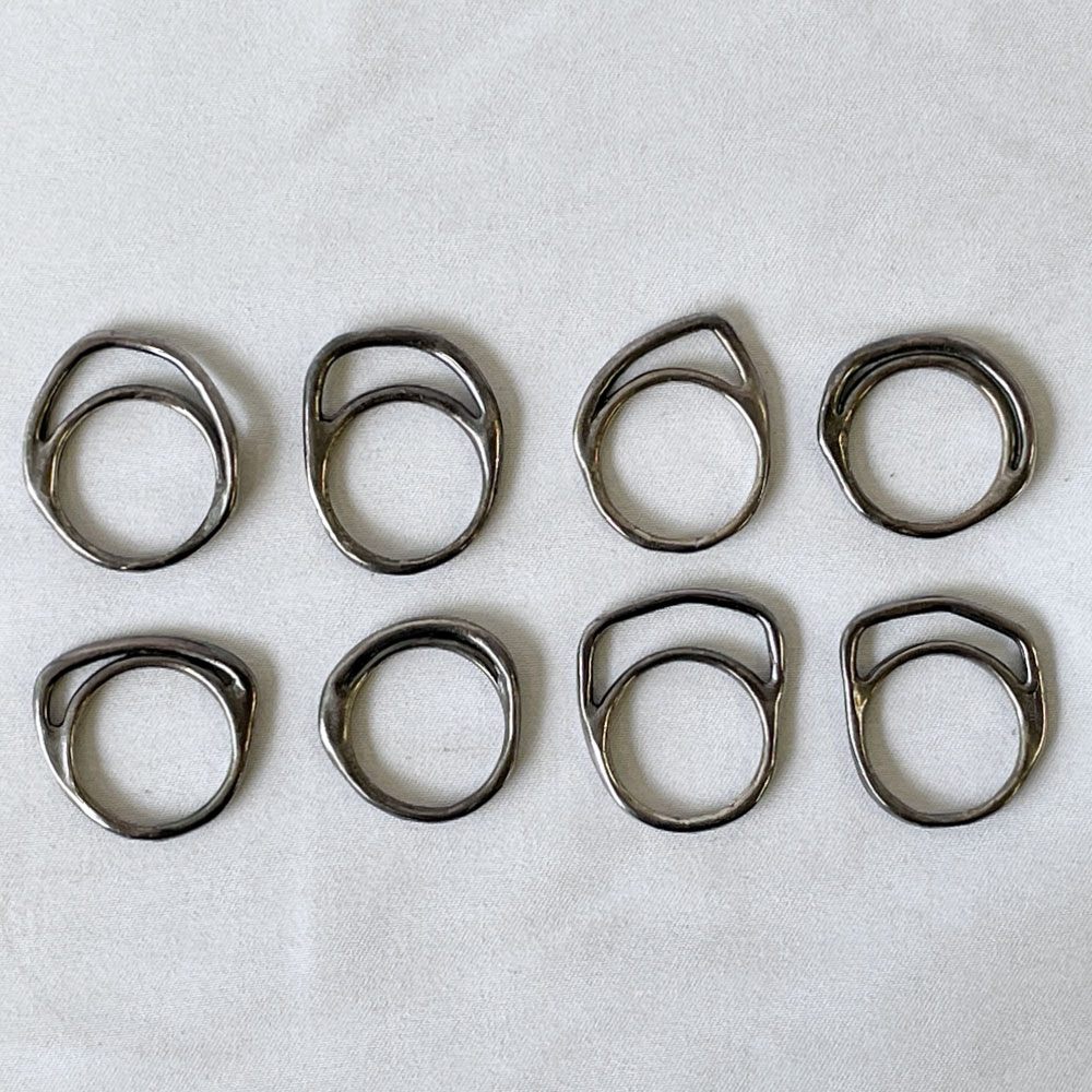 イオッセリアーニ IOSSELLIANI クラシックコレクション CLASSIC COLLECTION アルバ Alba 8連リング スタックリング パズルリング シルバー925 約13号 ◇