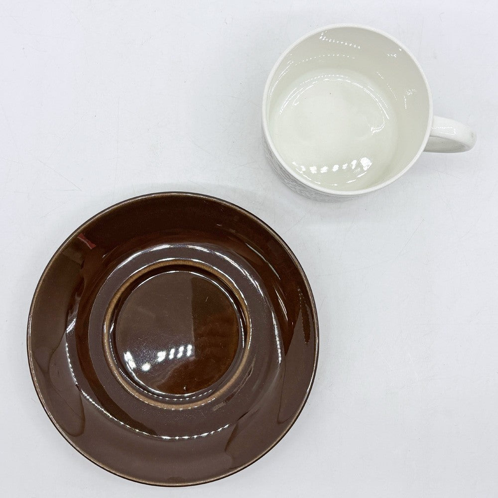 ロールストランド Rorstran ジニア Zinnia カップ＆ソーサー C&S ブラウン スウェーデン 北欧食器 ●