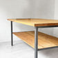 スクエアファニチャー SQUARE FURNITURE オーク 無垢材 ワーキングテーブル 作業台 アトリエテーブル W180cm アジャスター シェルフ付き インダストリアル 店舗什器 ★