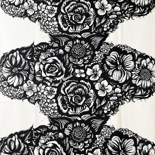 マリメッコ marimekko Sarabande 生地 ファブリック 134×248cm アンネリ・クヴェフランデル Anneli Qveflander フィンランドビンテージ ●