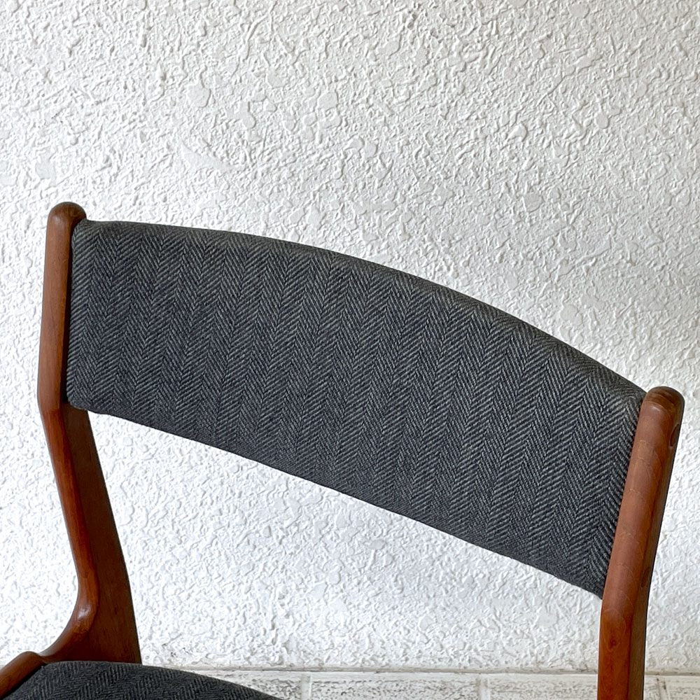 NOVA Mobler ビンテージ チーク材 ダイニングチェア ファブリックシート Vintage 北欧家具 デンマーク ◇