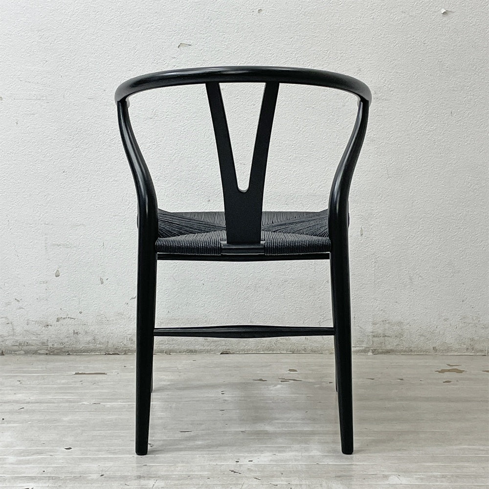 カールハンセン＆サン Carl Hansen & Son CH24 Yチェア ブラックラッカー × ブラックペーパーコード ハンス・J・ウェグナー オーク材 美品 ●