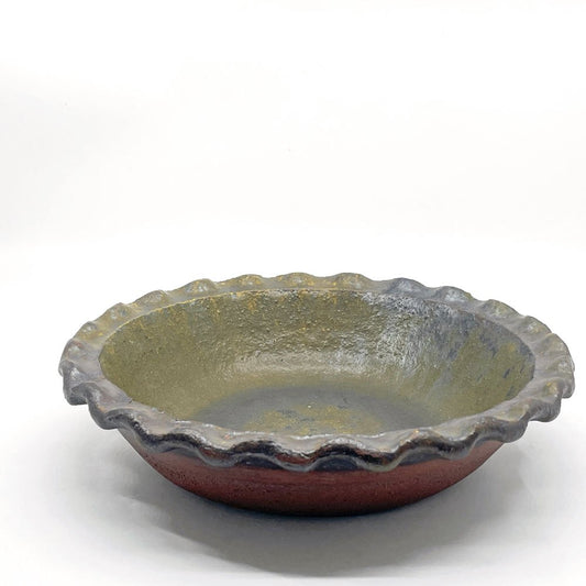 壷田和宏・亜矢 オーブンウエア 鉢 Φ23.5x5.5cm 現代作家 ●