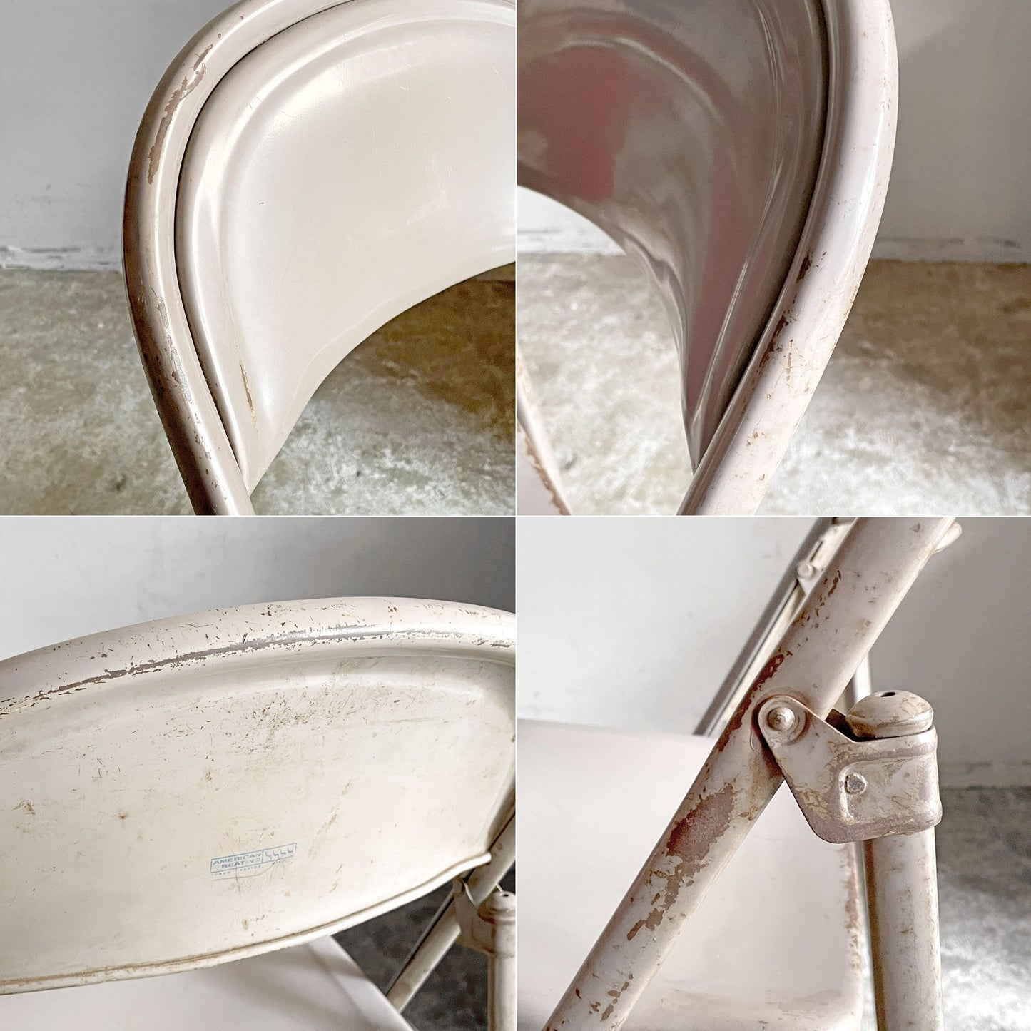 アメリカンシーティングカンパニー AMERICAN SEATING COMPANY スチール製 フォールディングチェア インダストリアル USビンテージ A ■