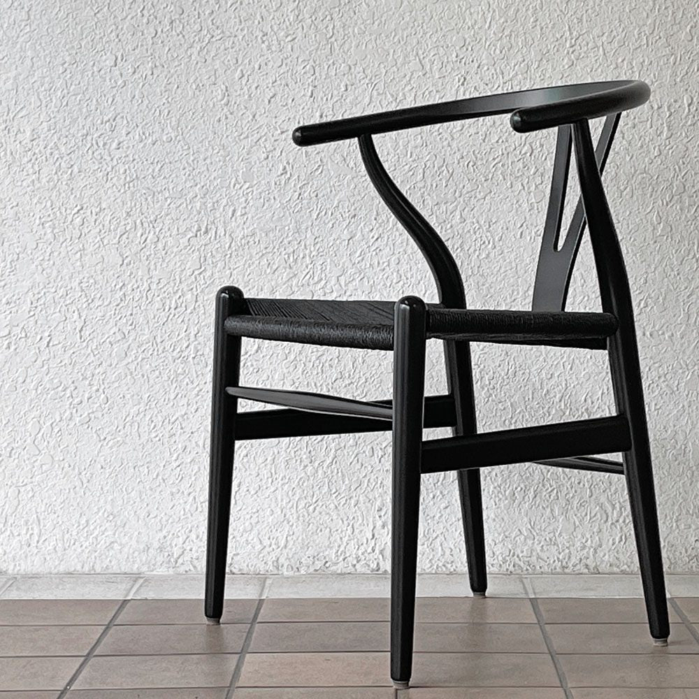 カールハンセン＆サン Carl Hansen & Son CH24 Yチェア ブラックラッカー×ブラックペーパーコード ビーチ材 ハンス・J・ウェグナー デンマーク 北欧家具 ◇