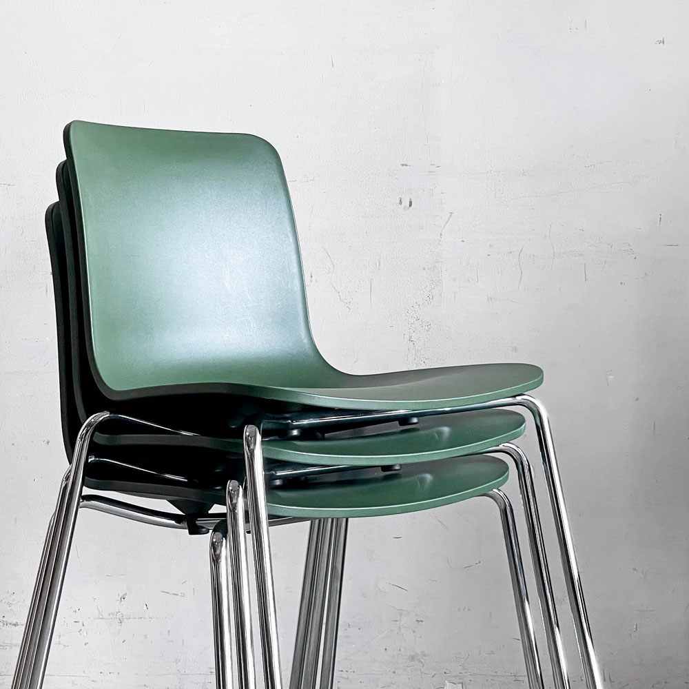 ヴィトラ vitra ハルチューブ HAL Tube サイドチェア ダイニングチェア スタッキング グリーン ジャスパー・モリソン C ■