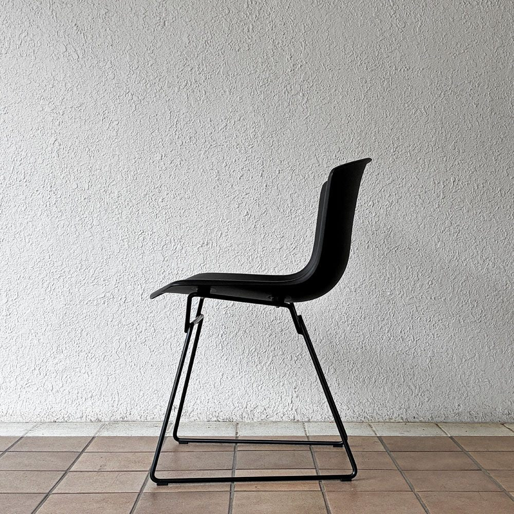 ノル Knoll ノール Bertoia Collection プラスチック サイドチェア Plastic Side Chair ブラック ハリー・ベルトイア ミッドセンチュリー A ◇