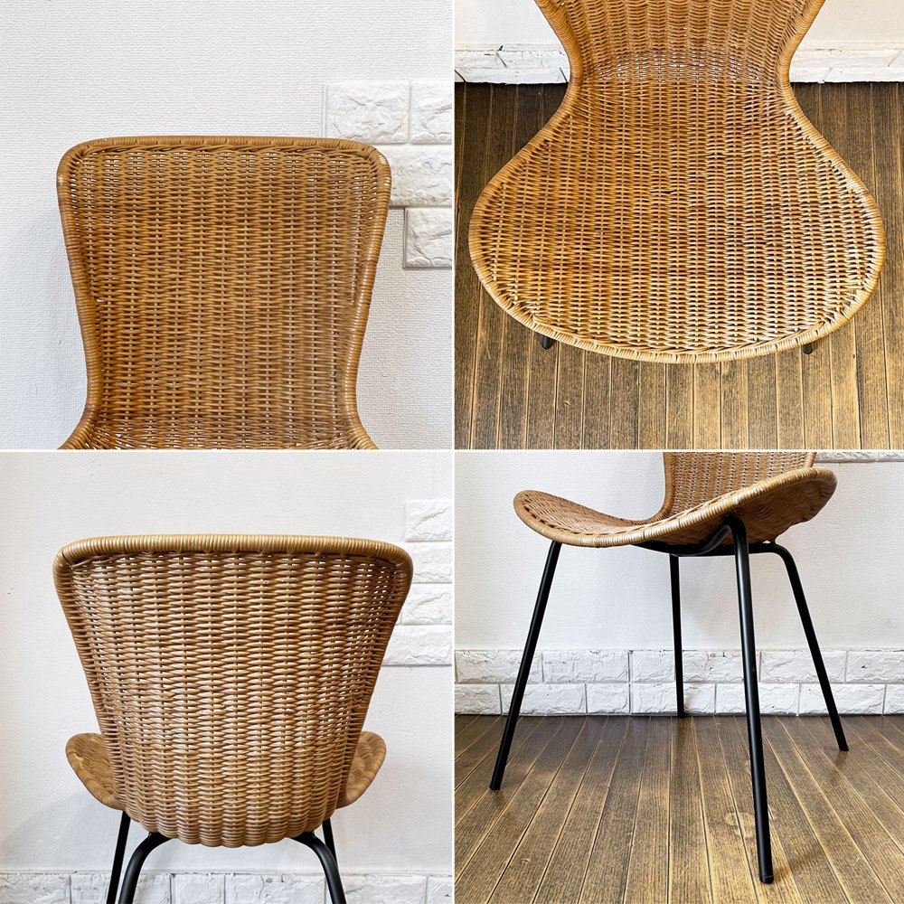 イデー IDEE マレアチェア MAREA ダイニングチェア ラタン×スチール クッション付 定価￥29,900- ◎