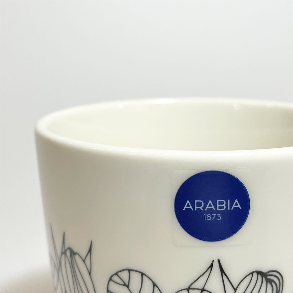 アラビア ARABIA クロッカス Krokus マグカップ 0.3L 280ml ブラック エステリ・トムラ 復刻 未使用品 フィンランド 北欧食器 ★