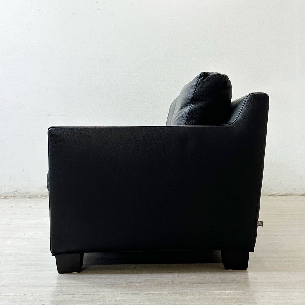 アイラーセン eilersen ヴィテッセ 2p ソファ VITESSE SOFA 本革 ブラック 2シーター モダンデザイン デンマーク 美品 ●