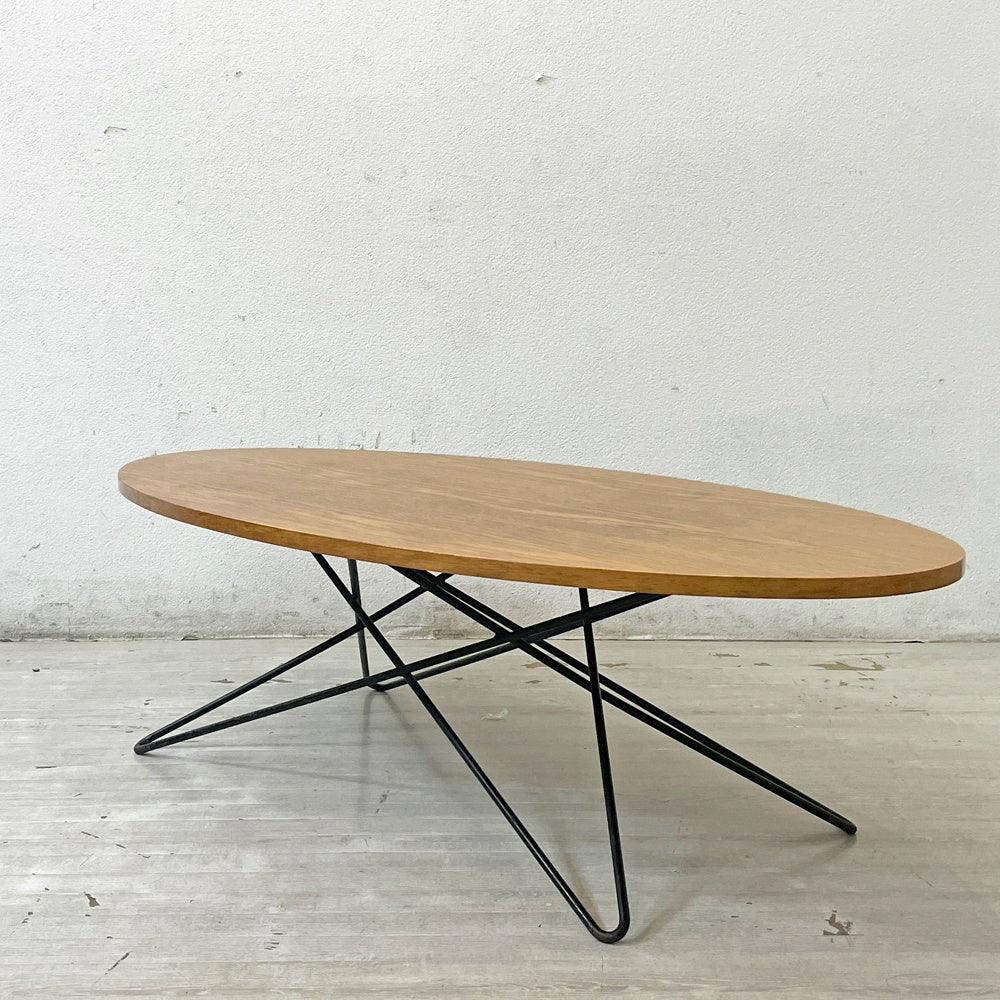 サザビー sazaby オーバルライン Oval Line コーヒーテーブル ローテーブル ミッドセンチュリーデザイン ●