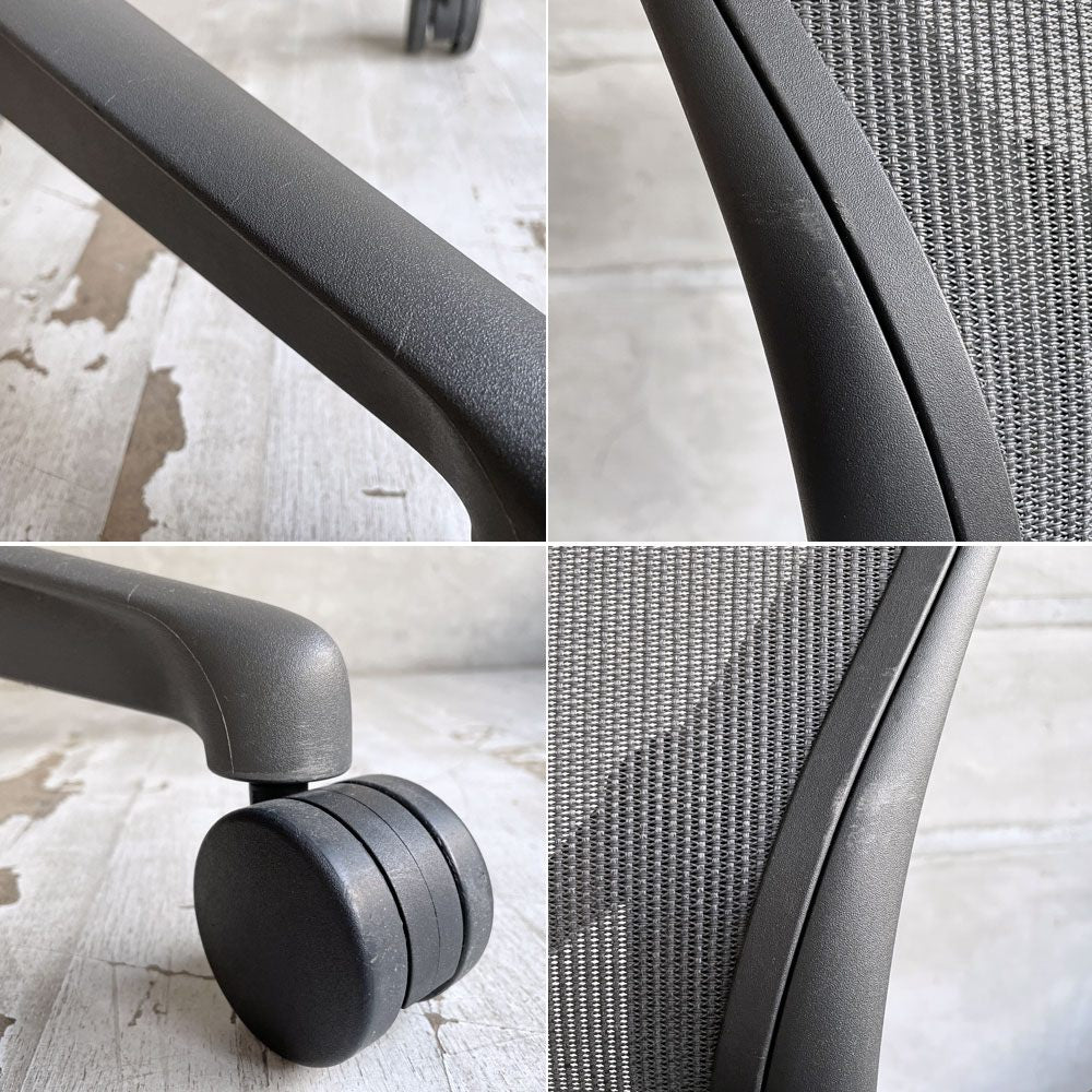 ハーマンミラー Herman Miller アーロンチェア Aサイズ リマスタード ライト グラファイトベース ビル・スタンフ ＆ ドン・チャドウィック ♪
