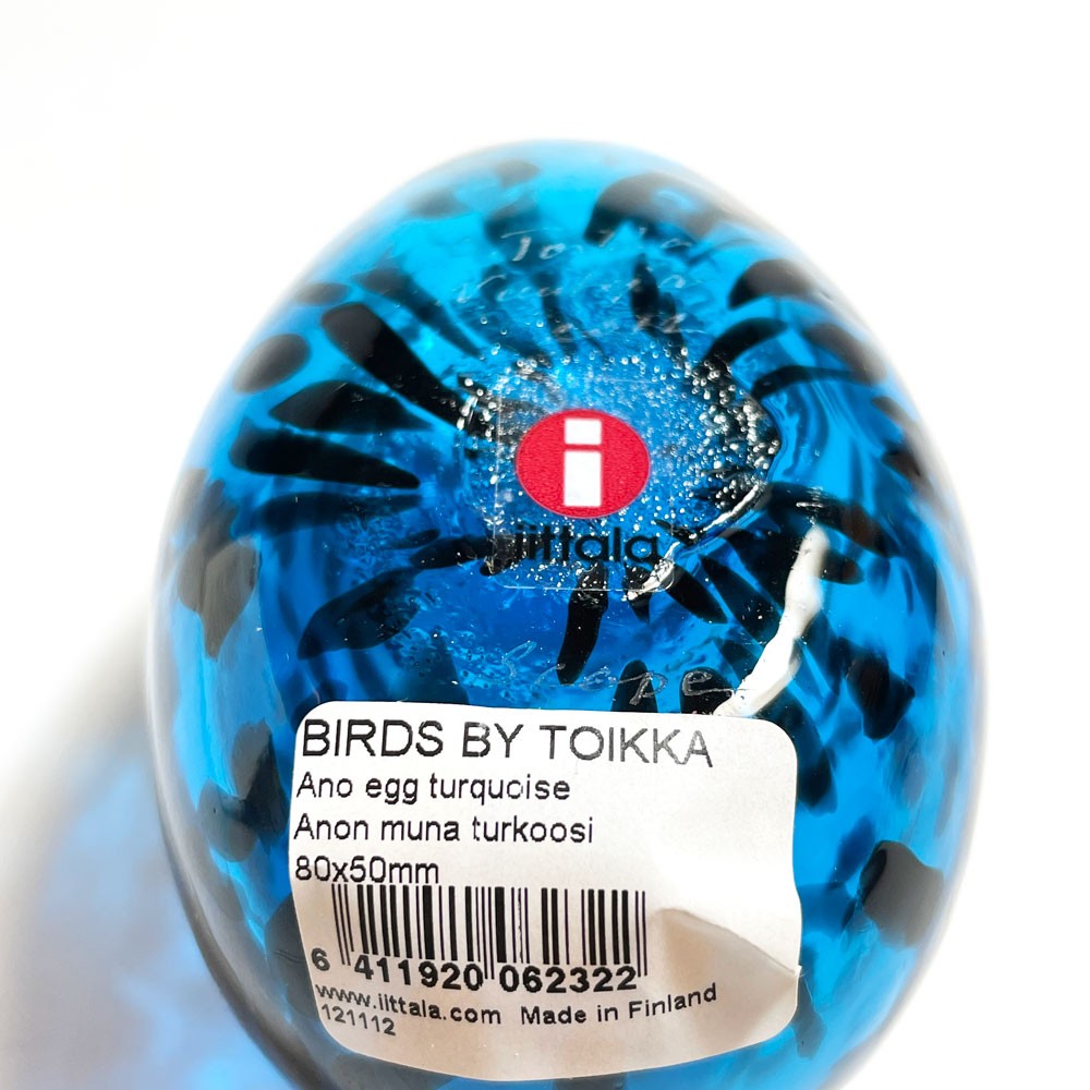 イッタラ iittala バーズバイトイッカ Birds by Toikka アノ・エッグ Ano Egg ターコイズ 2012年 SCOPE別注 箱付き 北欧雑貨 ★