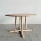 アクタス ACTUS タイム THYME ダイニングテーブル ラウンド W120cm オーク無垢材 ウレタン塗装 ミルク ナチュラル 定価￥149,600- 〓