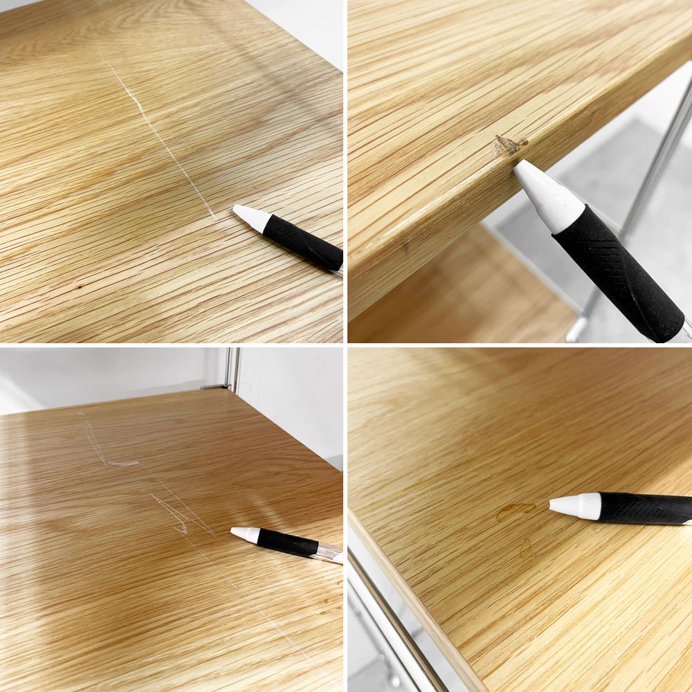 無印良品 MUJI ステンレスユニットシェルフ オーク材 2連 棚板4枚＋5枚 引出しユニット付き W126cm x H175.5cm 参考定価￥91,340- ●