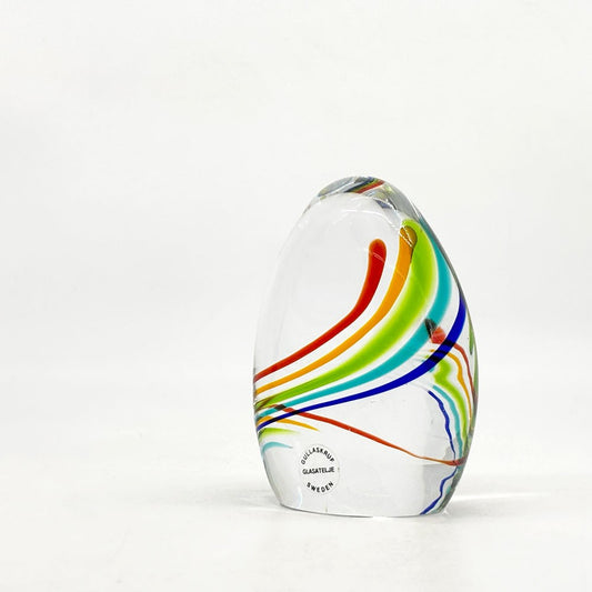 グラスクルフ GULLASKRUF ガラスオブジェ ペーパーウェイト スウェーデン ビンテージ ●